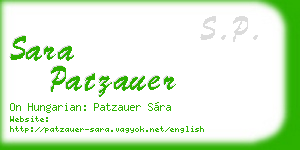 sara patzauer business card